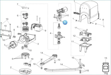 Faac 115008 Moteur d'actionneur