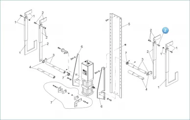 FAAC 390563 Package with 2 straight telescopic arms
