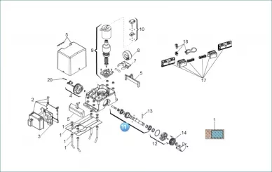 FAAC 390775 Slow shaft kit 740/741