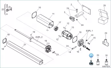 Faac 390781 Jeu de joints pour actionneur
