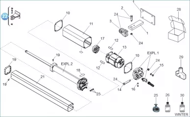 Faac 4304015 Support de fixation du vantail
