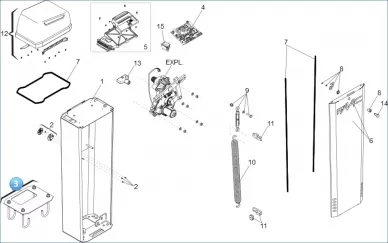 FAAC 490183 Base plate group B614