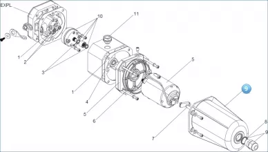 Faac 63000055 Assemblage du couvercle du moteur