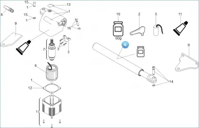 Faac 63001587 Bras tubulaire complet