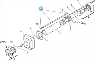 FAAC 63003293 Ped oil pipe and tie rods 422