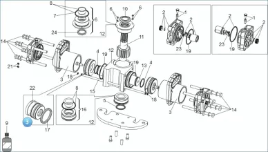 Faac 63003312 Assemblage du cylindre et du piston