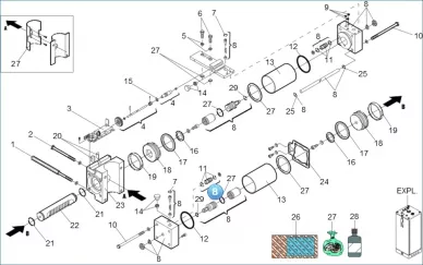 FAAC 63003360 Flanges and pipe group 760 cr