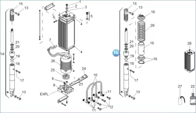 FAAC 63003417 Plunger with threaded fork 620