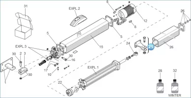 FAAC 7220365 Front bracket 400/87