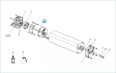 Faac 77000425 Moteur électrique 115v