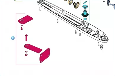 Nice 1722A9 Assemblage de l'étrier de support