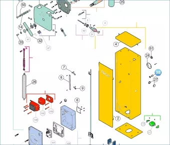 Nice CM-E01.1630 Cylindre complet (avec cliquet et écrou)