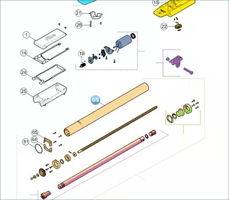 Nice PD1031A3001 Tube d'assemblage de la tige de piston