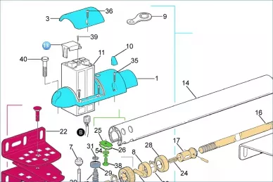 Nice PPD1523.4540 Couvercle du connecteur du câble d'alimentation