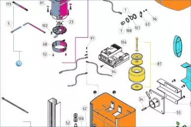 Nice PRSI03 Kit de réparation du réducteur (moteur + vis sans fin)