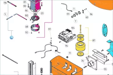 Nice PRSI03B Repair kit reducer (motor + worm) 