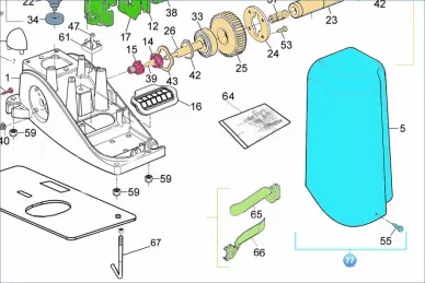 Nice RMHSL1001 Boîtier d'actionneur en plastique
