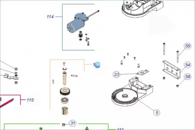Nice SPAMG184A00 Réducteur à  vis sans fin avec arbre intermédiaire