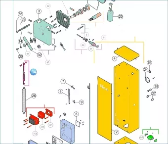 Nice SPAMG197D00A Assemblage de fixation du ressort d'équilibrage