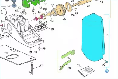 Nice SPCG000500 Kit de pièces en plastique
