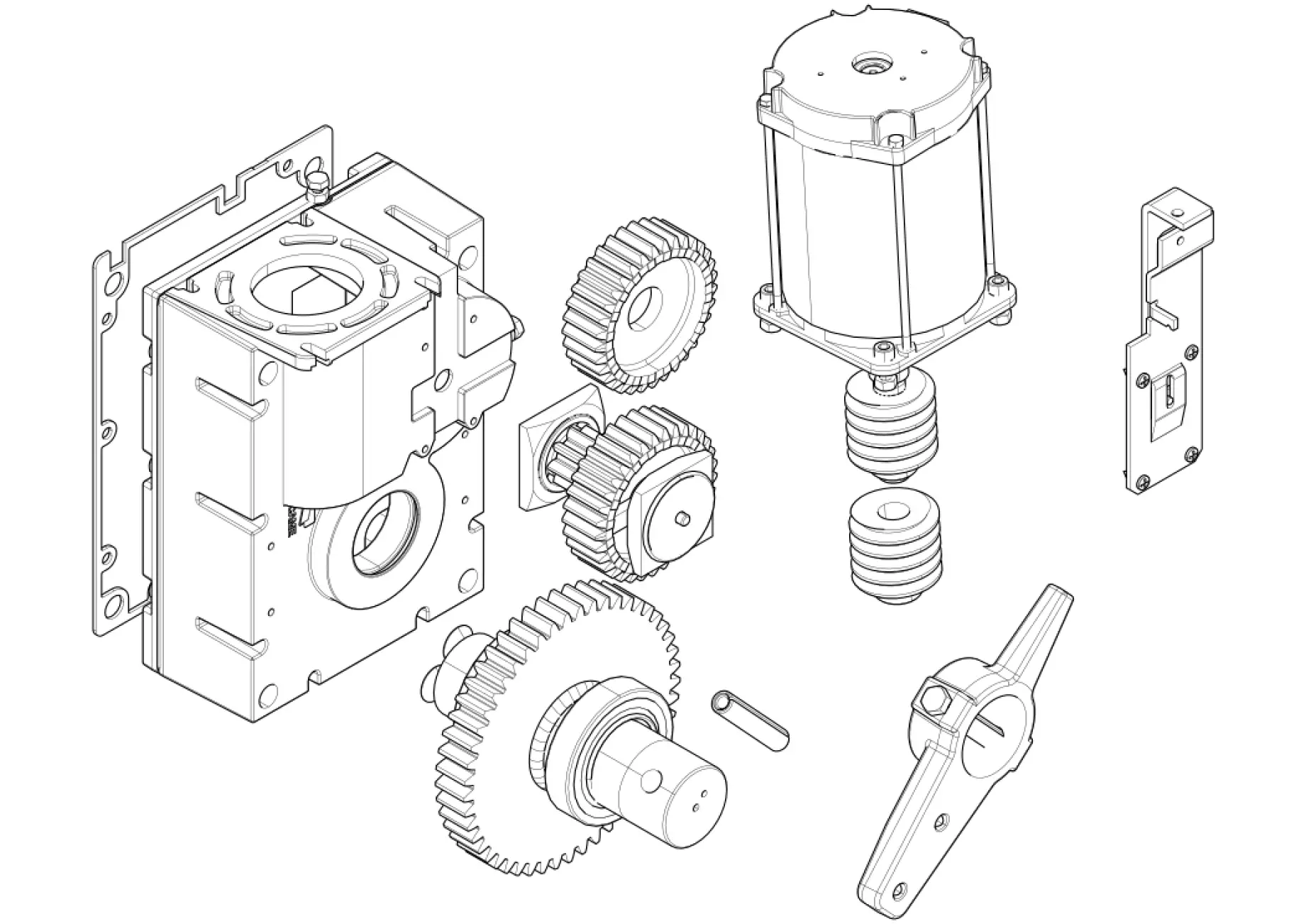 Pièces de rechange, schéma de l'entraînement CAME Came Gard G3750 moteur à engrenages
