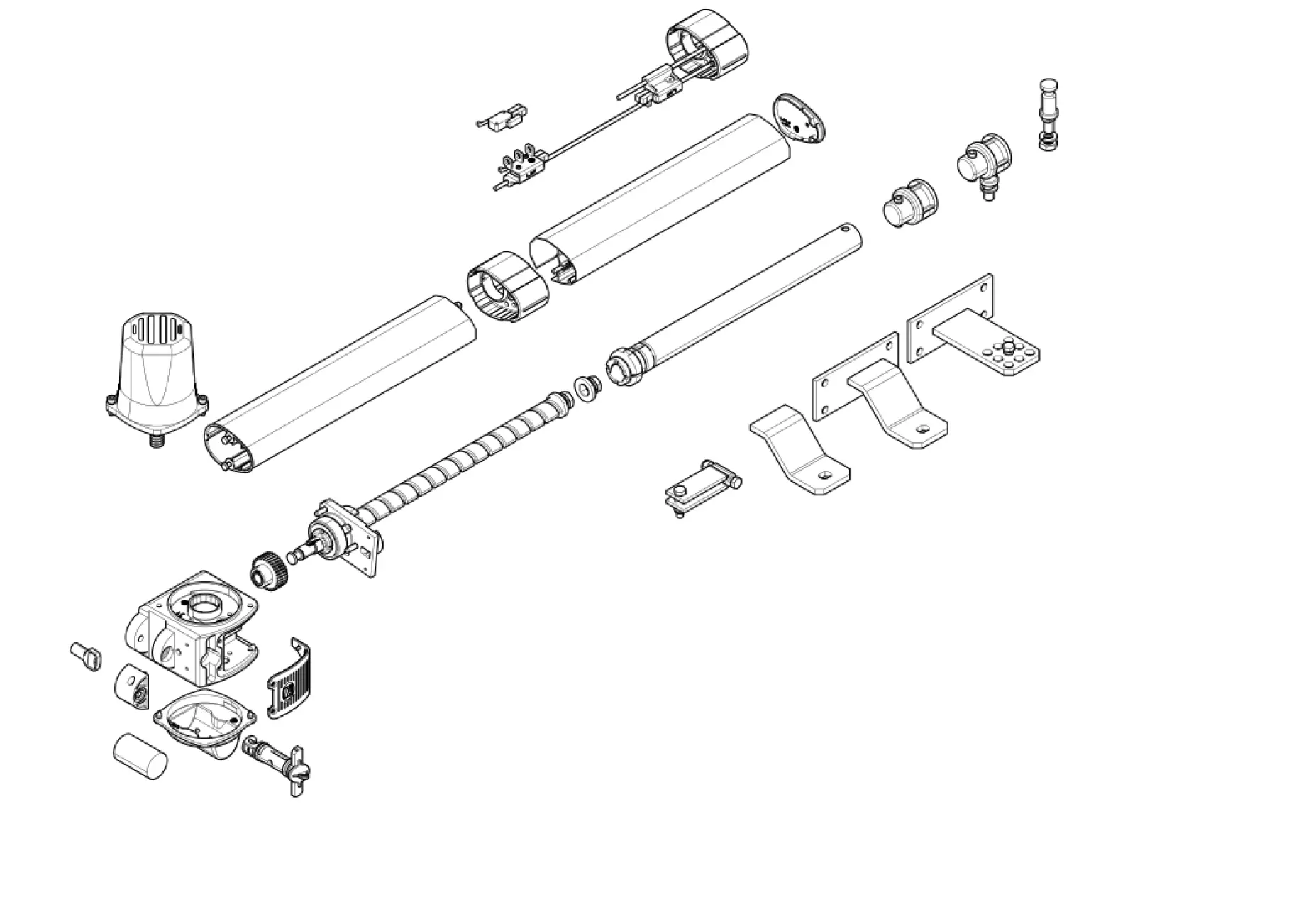 Pièces de rechange, schéma de l'entraînement CAME Came Krono KR312S (gauche)