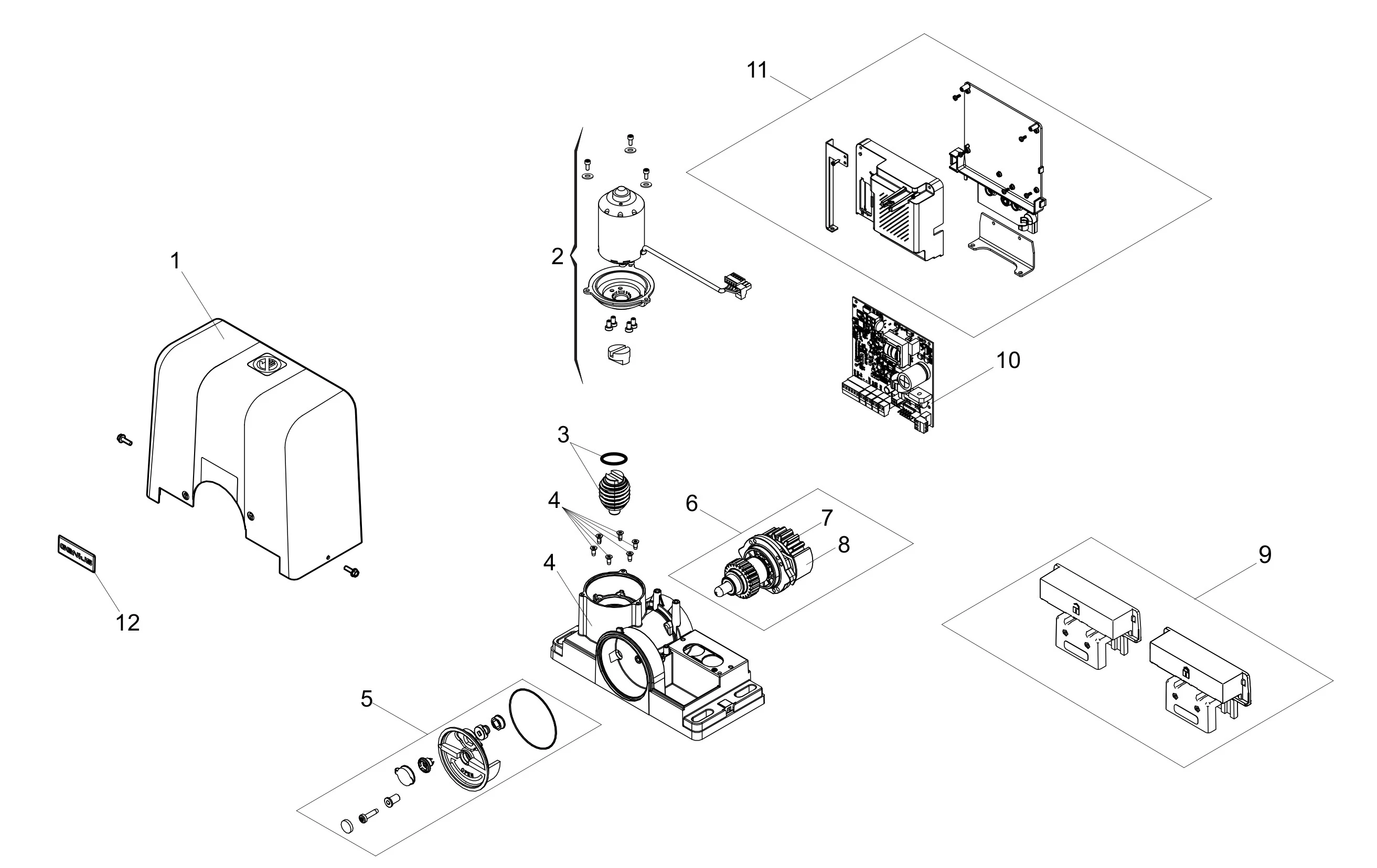 Pièces de rechange, schéma de l'entraînement Genius Genius Blizzard 400 C