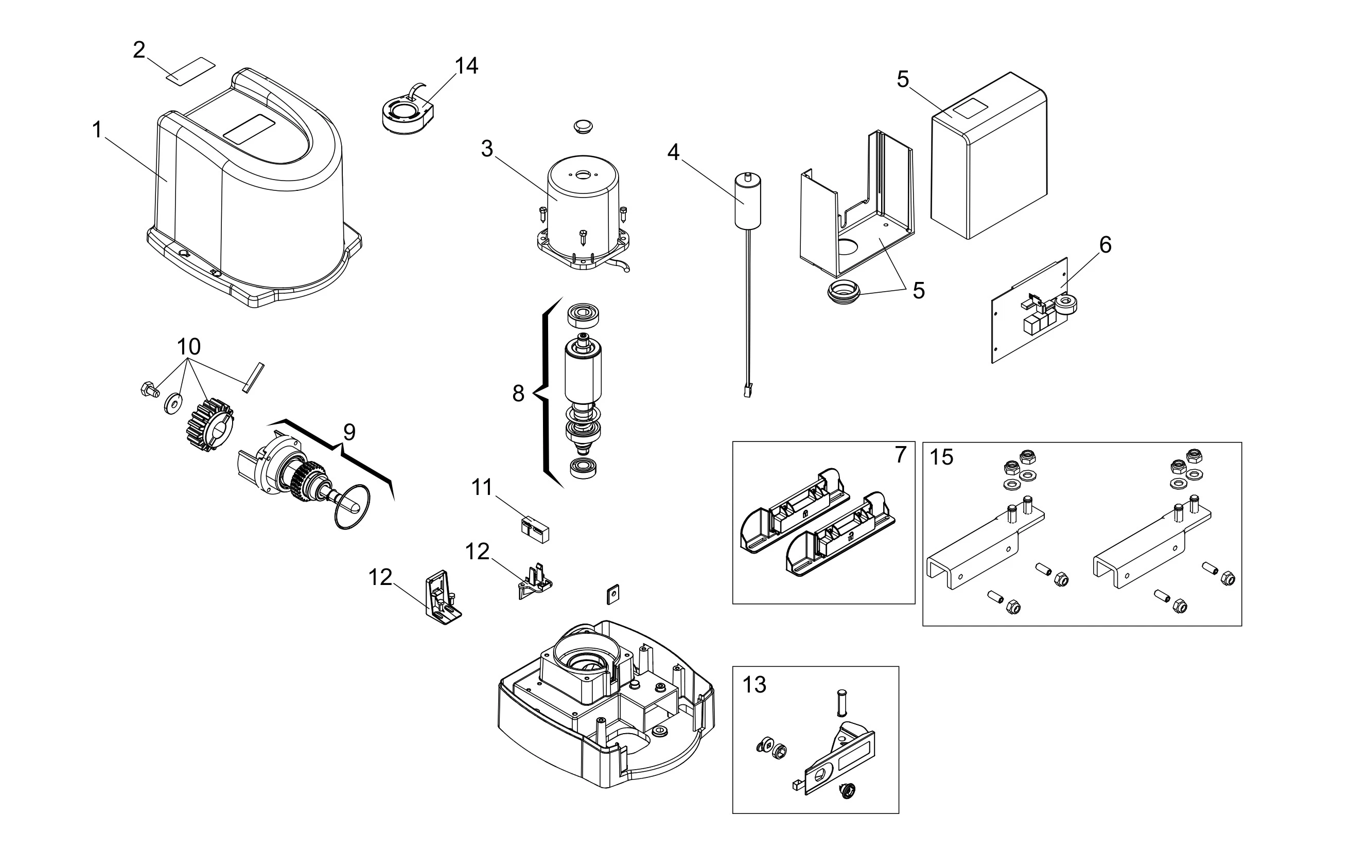 Pièces de rechange, schéma de l'entraînement Genius Genius Milord 800 C