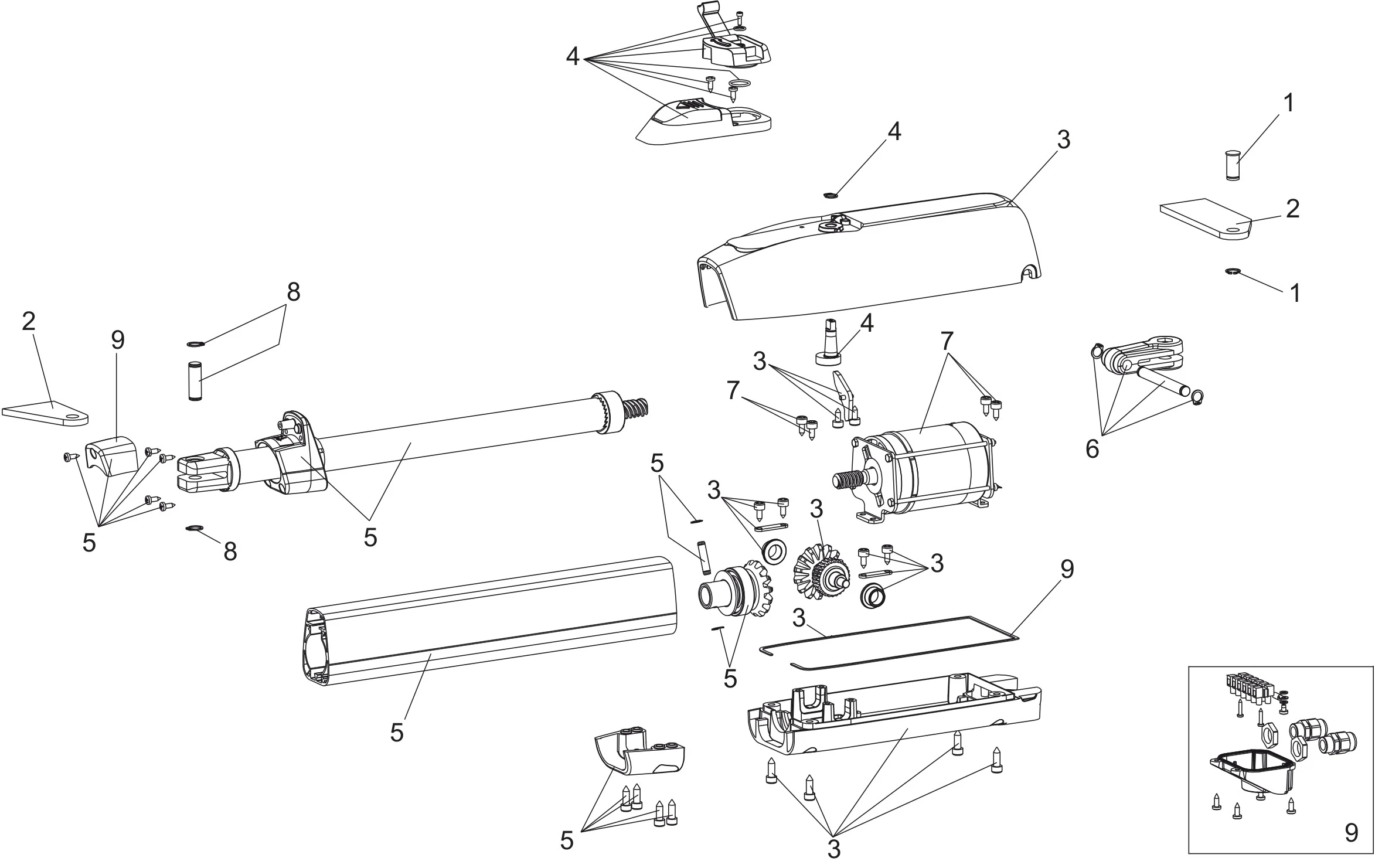 Pièces de rechange, schéma de l'entraînement Genius Genius Mistral 324