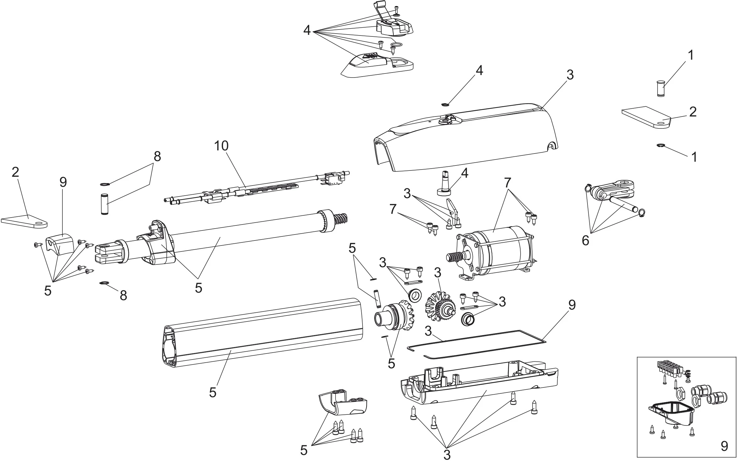 Pièces de rechange, schéma de l'entraînement Genius Genius Mistral 324 LS