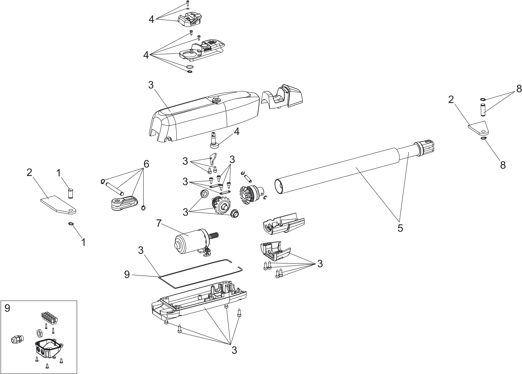 Pièces de rechange, schéma de l'entraînement Genius Genius Mistral T  324 EV