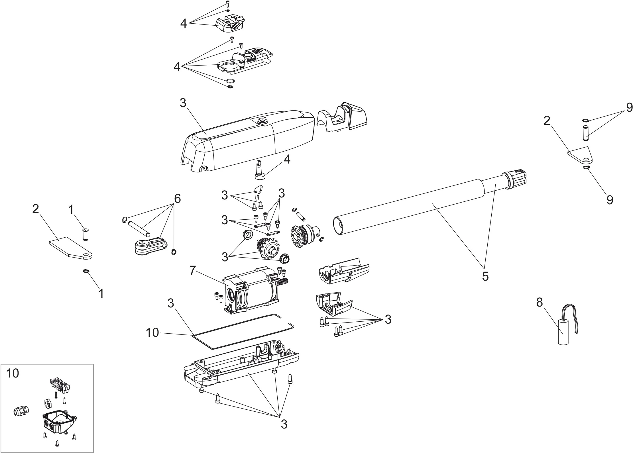 Pièces de rechange, schéma de l'entraînement Genius Genius Mistral T 400