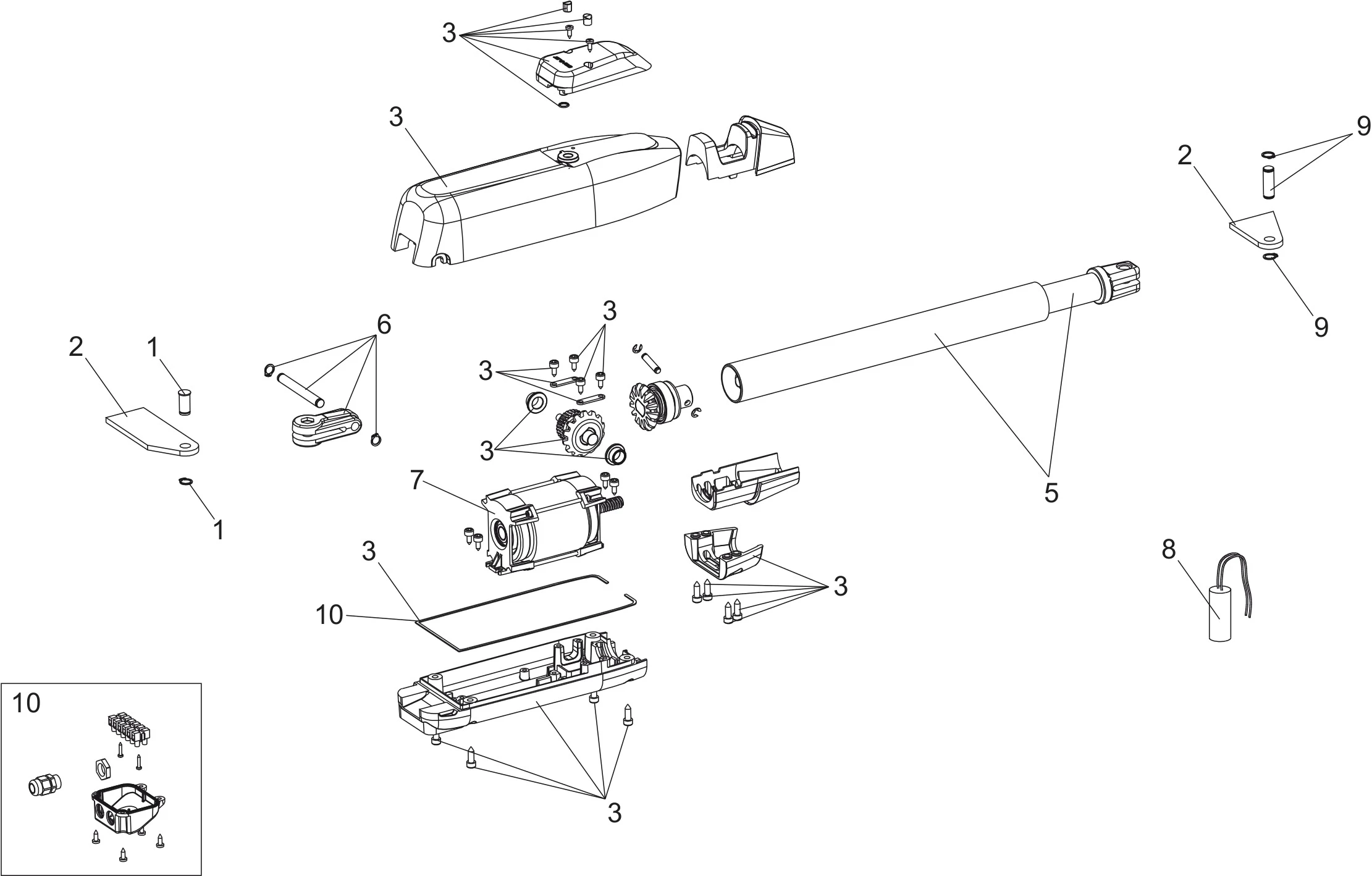 Pièces de rechange, schéma de l'entraînement Genius Genius Mistral T 400 R