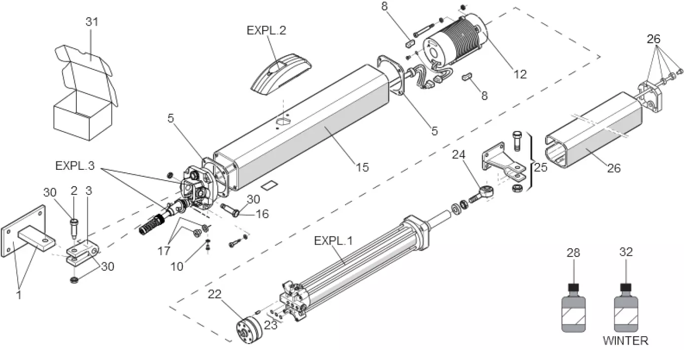 Service parts FAAC Faac 400 CBAC 1.5L 115V UL/CSA