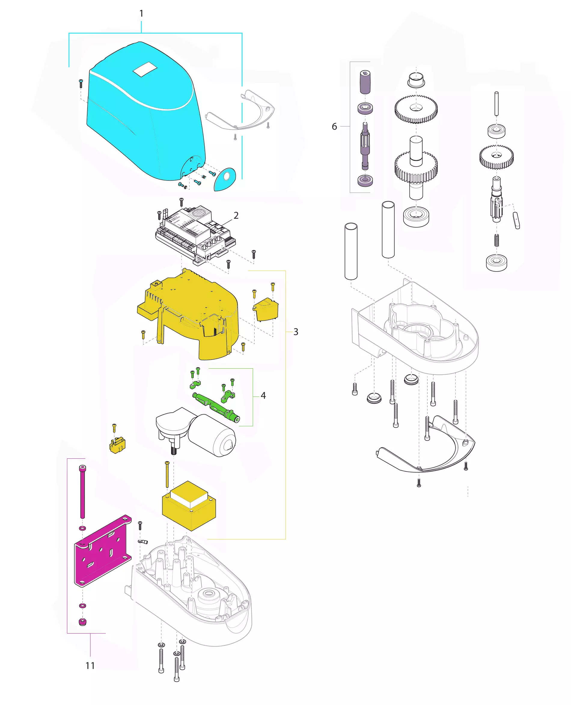 أجزاء الخدمة، الرسم التخطيطي لمحرك الأقراص KINGgates KINGgates Modus XL