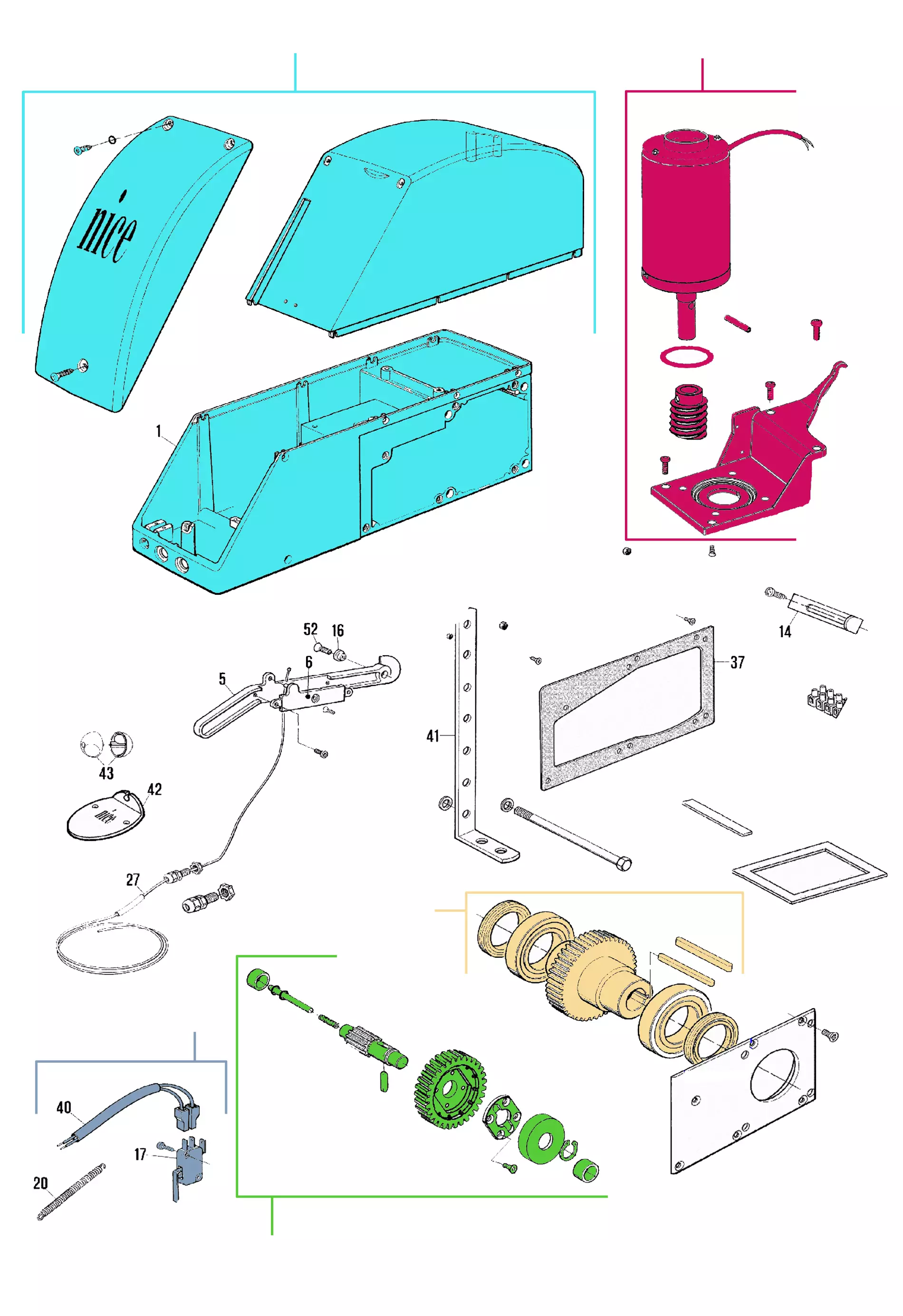 أجزاء الخدمة، الرسم التخطيطي لمحرك الأقراص Nice Nice Sumo 2000VV R01 (SU2000VV R01)
