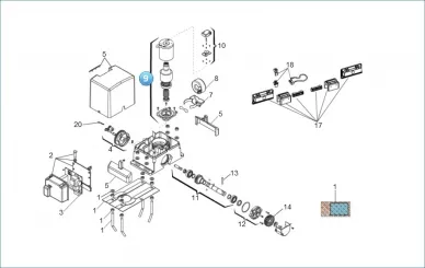 Faac 390778 Kit de motor 24v