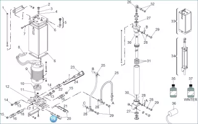 Faac 4180145 غطاء الطرف العلوي لذراع الحاجز في حالة عدم وجود شريط واقي