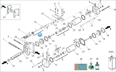 Faac 63003361 Assemblage van de as