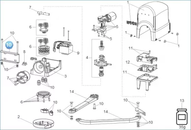 Faac 63003423 Accessoires voor aandrijvingsmontage