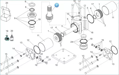 Faac 7192465 Trasmissione ad albero dentato