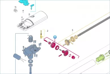 Nice 1722B4 Промежуточный вал с червячной передачей