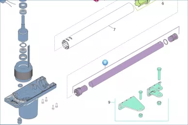 Nice 1722B7 Шток поршня в сборе