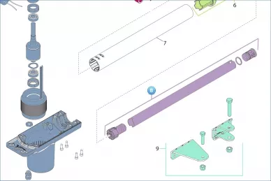 Nice 1722B8 Шток поршня в сборе