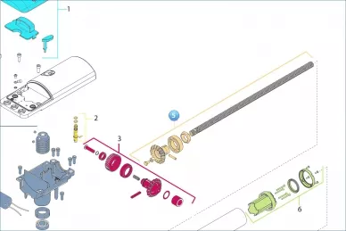 Nice 1722C1 Узел тягового болта