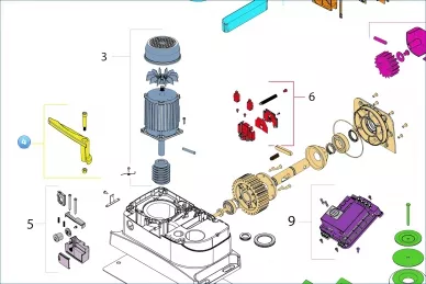 Nice 1723B6 Μοχλός συμπλέκτη