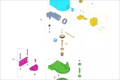 Nice 172986 Промежуточный вал в сборе + червячная передача