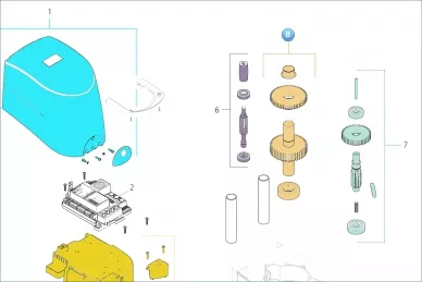 Nice 172997 Выходной вал в сборе