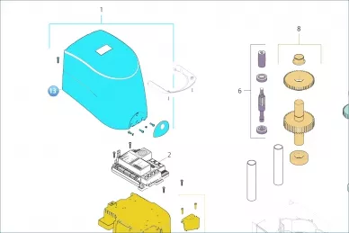 Nice 1729D1 Capacul superior al dispozitivului de acționare