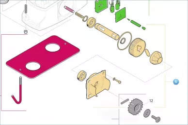 Nice 901020400 Главный вал в сборе